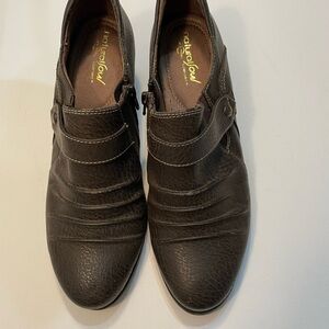 Natural Soul Dark Brown Leather Shoes 9M. SB-BH